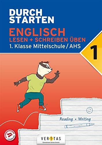 Durchstarten - Englisch AHS/ BHS: 1. Klasse - Lesen und Schreiben: Übungsbuch mit Lösungen