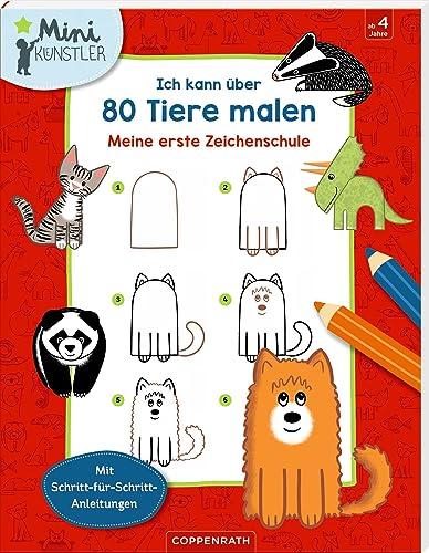 Ich kann über 80 Tiere malen: Meine erste Zeichenschule (Mini-Künstler)