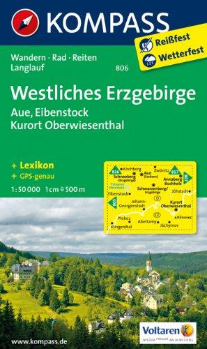 Westliches Erzgebirge - Aue - Eibenstock - Kurort Oberwiesenthal: Wanderkarte mit Kurzführer, Radwegen und Loipen. GPS-genau. 1:50000