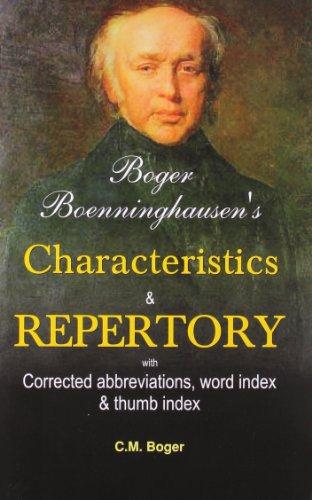 Boger Boenninghausen's Characteristics & Repertory