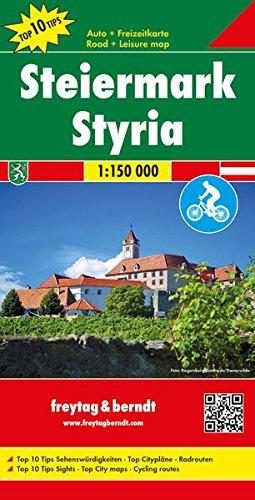 Freytag Berndt Autokarten, Steiermark, Top 10 Tips, Autokarte - Maßstab 1:150.000 (freytag & berndt Auto + Freizeitkarten)