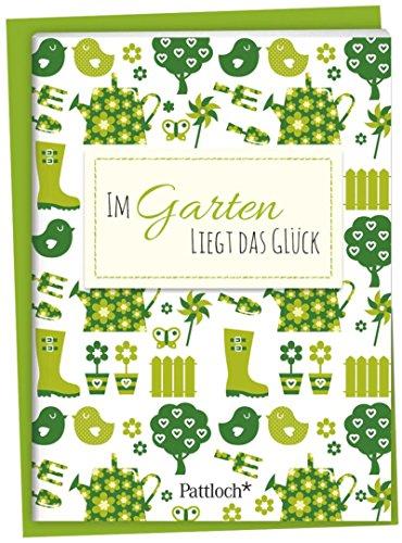 Im Garten liegt das Glück: Spruch-Heftchen mit Kuvert