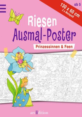 Riesen Ausmal-Poster Prinzessinnen & Feen