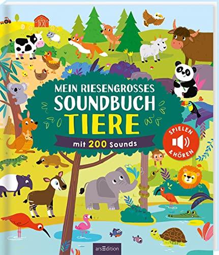 Mein riesengroßes Soundbuch Tiere: mit 200 Sounds | Hochwertiges Soundbuch mit gesprochenen Wörtern, dazugehörigen Sounds und einer Spielefunktion für Kinder ab 3 Jahren