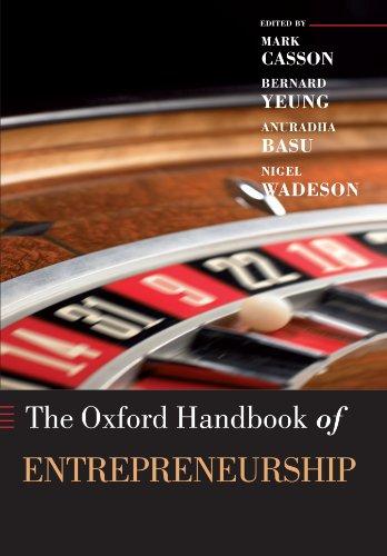 The Oxford Handbook of Entrepreneurship (Oxford Handbooks in Business & Management)