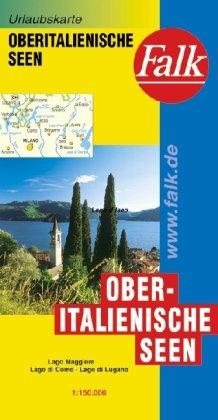 Falk Urlaubskarte Oberitalienische Seen 1:150 000 Lago Maggiore, Lago di Como, Lago di Lugano