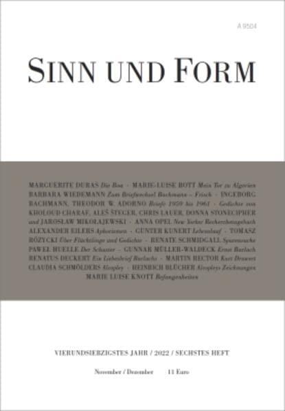 SINN UND FORM 6/2022: Beiträge zur Literatur (Sinn und Form: Beiträge zur Literatur)