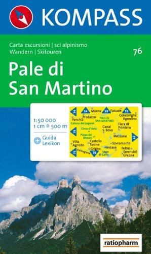 Pale di San Martino: Wander- und Skitourenkarte. Carta escursioni e sci alpinismo. 1:50.000