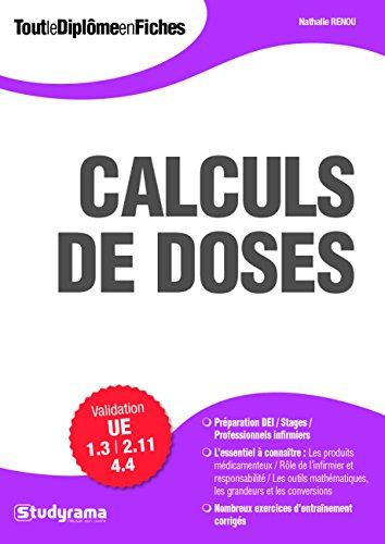 Calculs de doses : validation UE 1.3, 2.11, 4.4