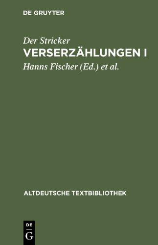 Altdeutsche Textbibliothek, Nr.53, Verserzählungen: BD 1