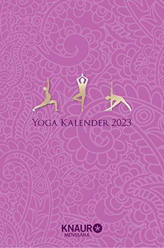 Yoga Kalender 2023: Taschenkalender mit Yoga-Übungen für jeden Tag & zahlreichen Zitaten als Wochenimpulse, viel Platz für Notizen & Ferientermine, u. Leseband