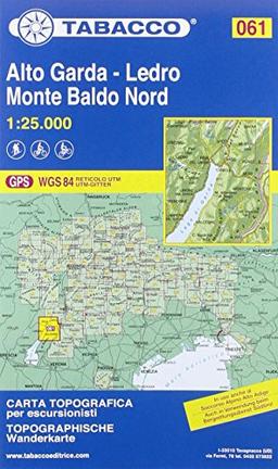 Tabacco Wandern 1 : 25 000 Alto Garda - Ledro - Monte Baldo Northern