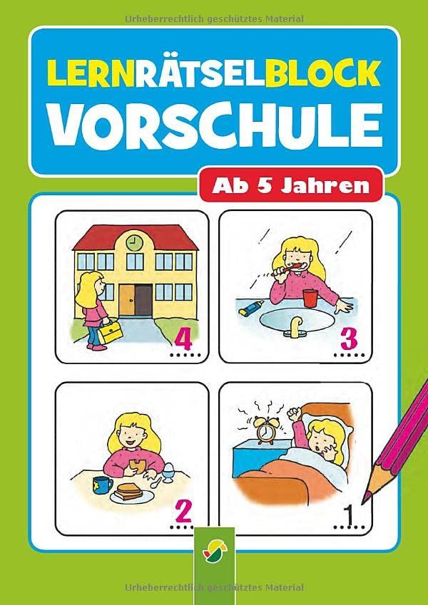 Lernrätselblock Vorschule | Für Kinder ab 5 Jahren: Das perfekte Geschenk für Einschulung | Schultüte | Erster Schultag