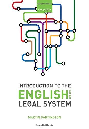 Introduction to the English Legal System 2018-19