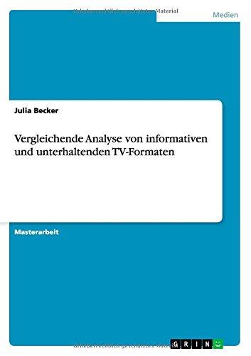 Vergleichende Analyse von informativen und unterhaltenden TV-Formaten