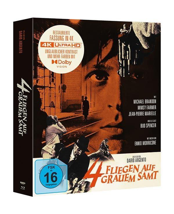 Vier Fliegen auf grauem Samt - 4K UHD Exklusiv Limited Special Edition + 2 Blu-ray + Soundtrack CD (Dolby Vision)