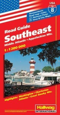 Hallwag USA Road Guide, No.8, Southeast: Middle Atlantic, Appalachian Mts. Area and City Maps. National Parks. Highlights: Washington, Charleston, ... Smoky Mts. Straßenkarte (USA Road Guides)