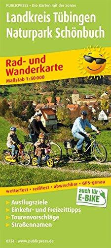 Landkreis Tübingen - Naturpark Schönbuch: Rad- und Wanderkarte mit Ausflugszielen, Einkehr- & Freizeittipps, Tourenvoschlägen und Straßennamen. 1:50000 (Rad- und Wanderkarte/RuWK)