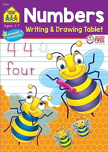 School Zone Numbers Writing & Drawing Tablet Workbook (Writing Tablet)