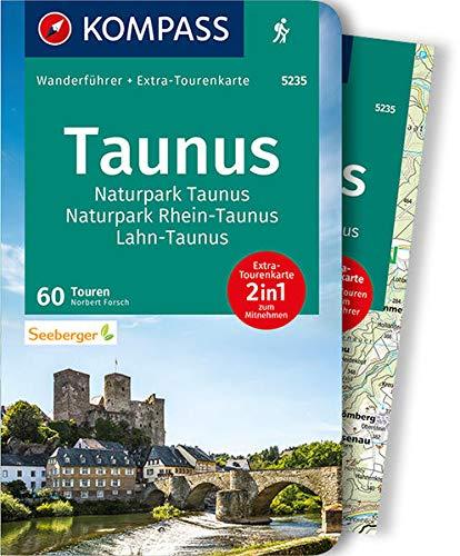 KV WF 5235 Taunus, Naturpark Taunus, Naturpark Rhein-Taunus (m. Karte): Wanderführer mit Extra-Tourenkarte 1:65.000, 60 Touren, GPX-Daten zum Download (KOMPASS-Wanderführer)