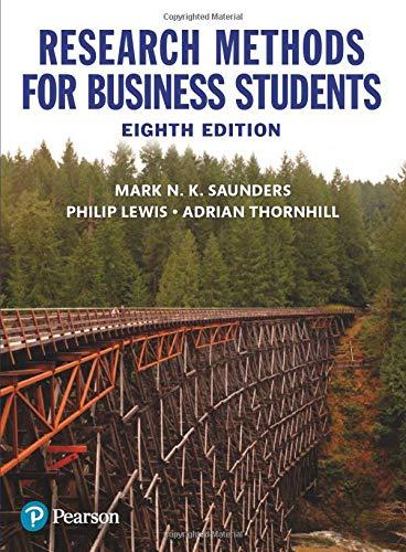 Saunders, M: Research Methods for Business Students