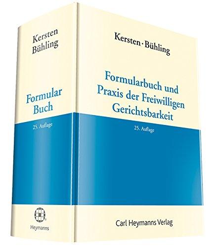 Formularbuch der Freiwilligen Gerichtsbarkeit