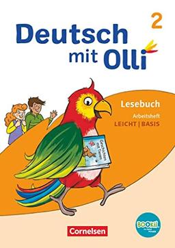 Deutsch mit Olli - Lesen 2-4 - Ausgabe 2021 - 2. Schuljahr: Arbeitsheft Leicht / Basis - Mit BOOKii-Funktion