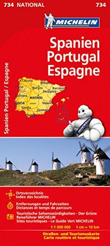 Michelin Spanien / Portugal: Straßen- und Tourismuskarte (Michelin Nationalkarte)