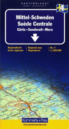 Kümmerly & Frey Karten, Mittel-Schweden: Gävle - Sundsvall - Mora / Regionalkarte / MIt touristischen Informationen: Falun, Sundsvall (Regional Maps - Sweden)