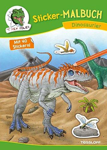 Sticker-Malbuch Dinosaurier: 40 Sticker zum Gestalten von Bildern, Brotdosen & Co. (Malbücher und -blöcke)