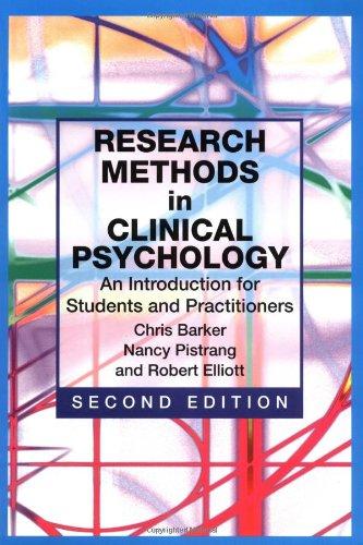 Research Methods in Clinical Psychology: An Introduction for Students and Practitioners