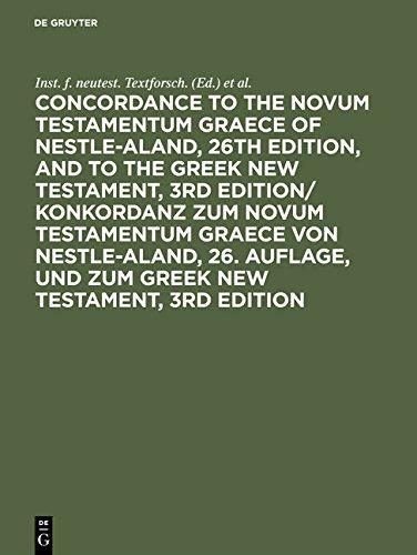 Konkordanz zum Novum Testamentum Graece; Concordance to the Novum Testamentum Graece