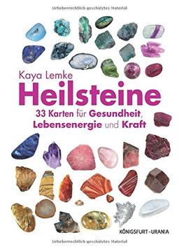 Heilsteine: Set mit Booklet und 33 Karten für Gesundheit, Kraft und Lebensenergie