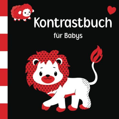 Kontrastbuch Baby ab 3 Monaten | Bilder in Schwarz-Weiß mit Primärfarbe Rot | Kräftige Kontrastbilder: Tolles Geschenk zur Geburt, Ostern, Weihnachten ... das Baby (Schöne Kontrastbücher für Babys)