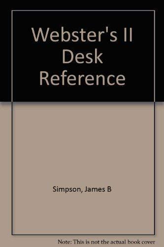 Webster's II: New Riverside Desk Reference