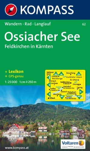 Ossiacher See, Feldkirchen in Kärnten: Wander- und Bikekarte. GPS-genau. 1:25.000