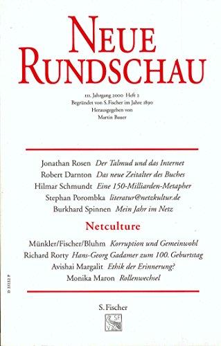 Neue Rundschau 2000/2: NetCulture