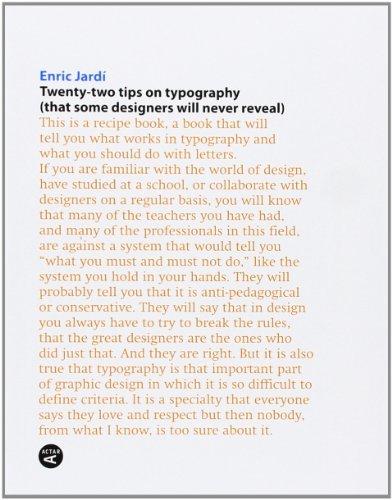 Twenty-two Tips on Typography cccccccc