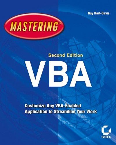 Mastering MIcrosoft VBA