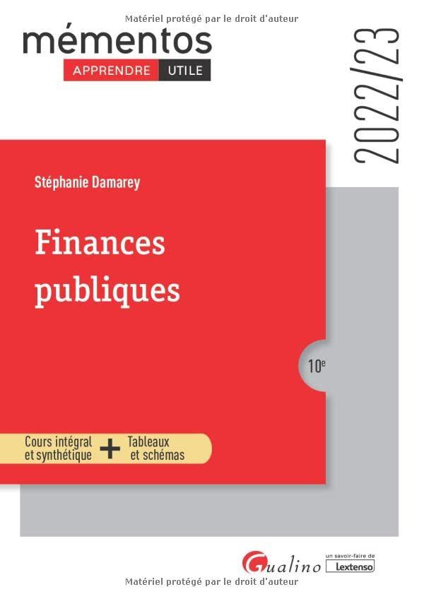 Finances publiques : 2022-2023