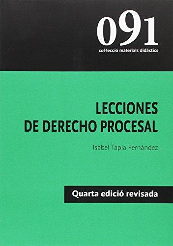 Lecciones de derecho procesal (Materials Didàctis, Band 91)