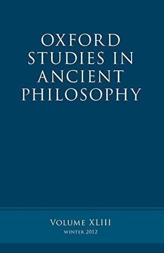 Oxford Studies in Ancient Philosophy: Volume 43