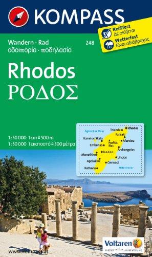 Rhodos 1 : 50 000: Wanderkarte mit Radrouten