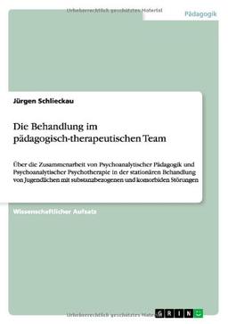 Die Behandlung im pädagogisch-therapeutischen Team: Über die Zusammenarbeit von Psychoanalytischer Pädagogik und Psychoanalytischer Psychotherapie in ... substanzbezogenen und komorbiden Störungen