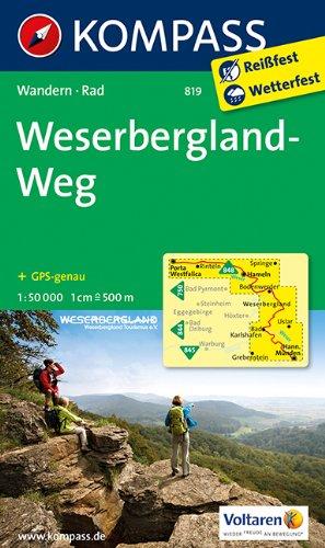 Weserbergland-Weg 1 : 50 000: Wanderkarte mit Radtouren. GPS-genau