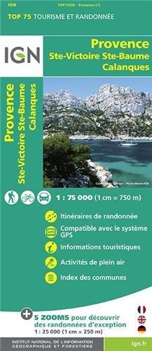 IGN 75 000 Provence Ste-Victoire Ste-Baume Calanques (Ign Map)