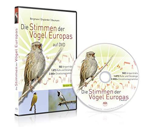 Die Stimmen der Vögel Europas auf DVD: 502 Artporträts – 1.873 Rufe und Gesänge – über 2.000 Einzelsonagramme