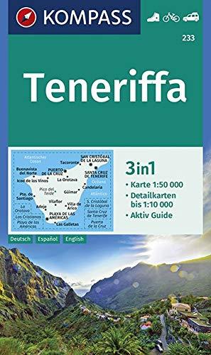 Teneriffa: 3in1 Wanderkarte 1:50000 mit Aktiv Guide und Detailkarten. Fahrradfahren. Autokarte. (KOMPASS-Wanderkarten, Band 233)