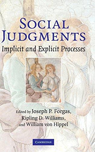 Social Judgments: Implicit and Explicit Processes (The Sydney Symposium of Social Psychology Series, V. 5)