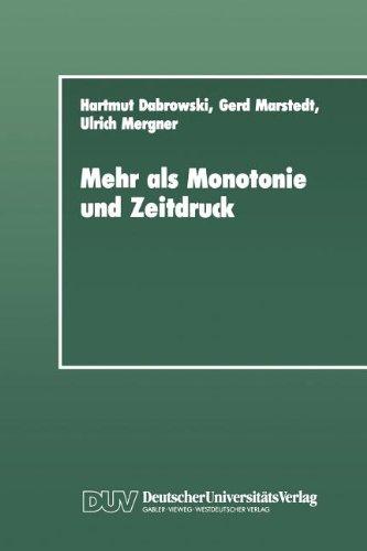 Mehr als Monotonie und Zeitdruck: Soziale Konstitution und Verarbeitung von Psychischen Belastungen im Betrieb